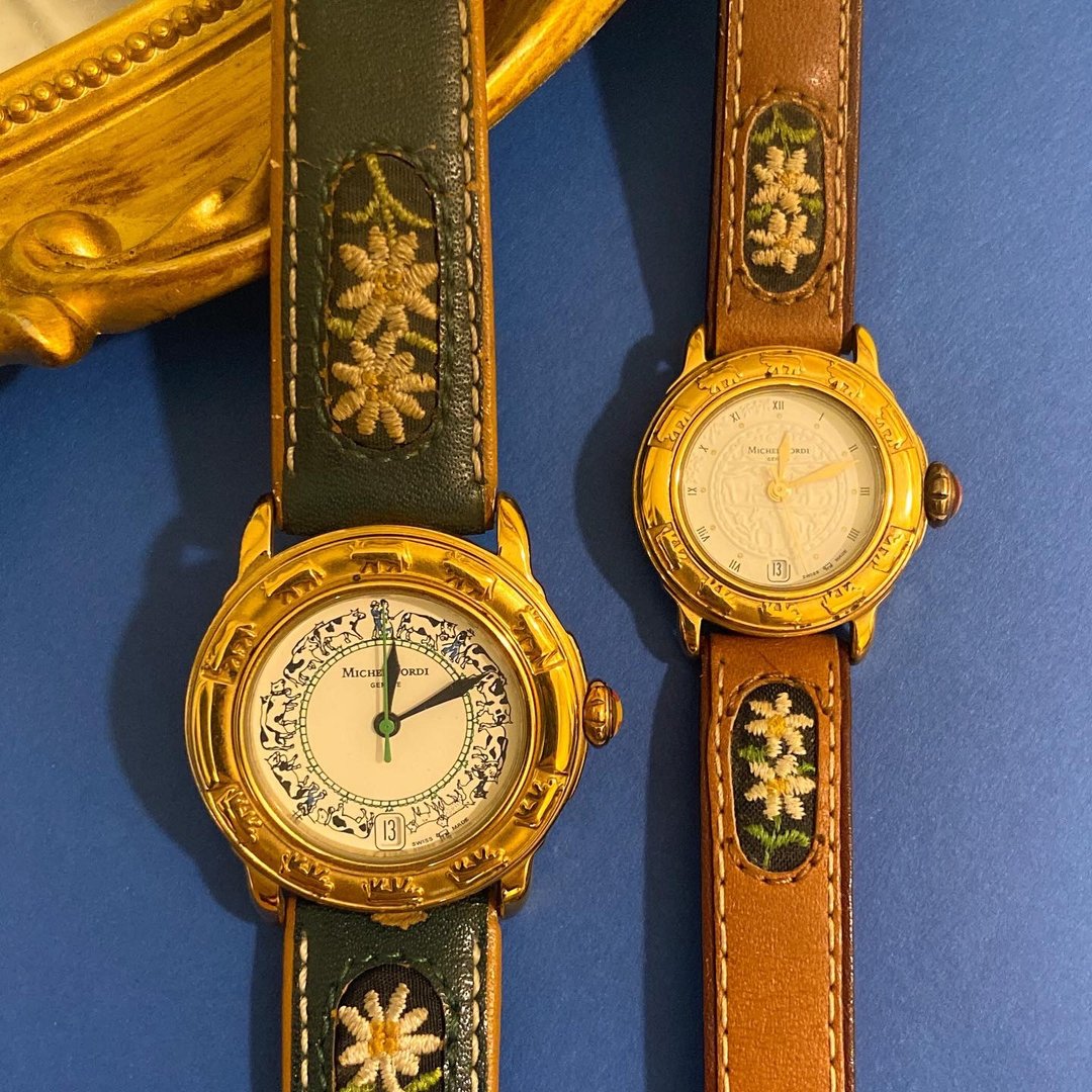 Vintage 刺绣表带农场造型腕表 - 对表/情侣表 - 其他金属 绿色