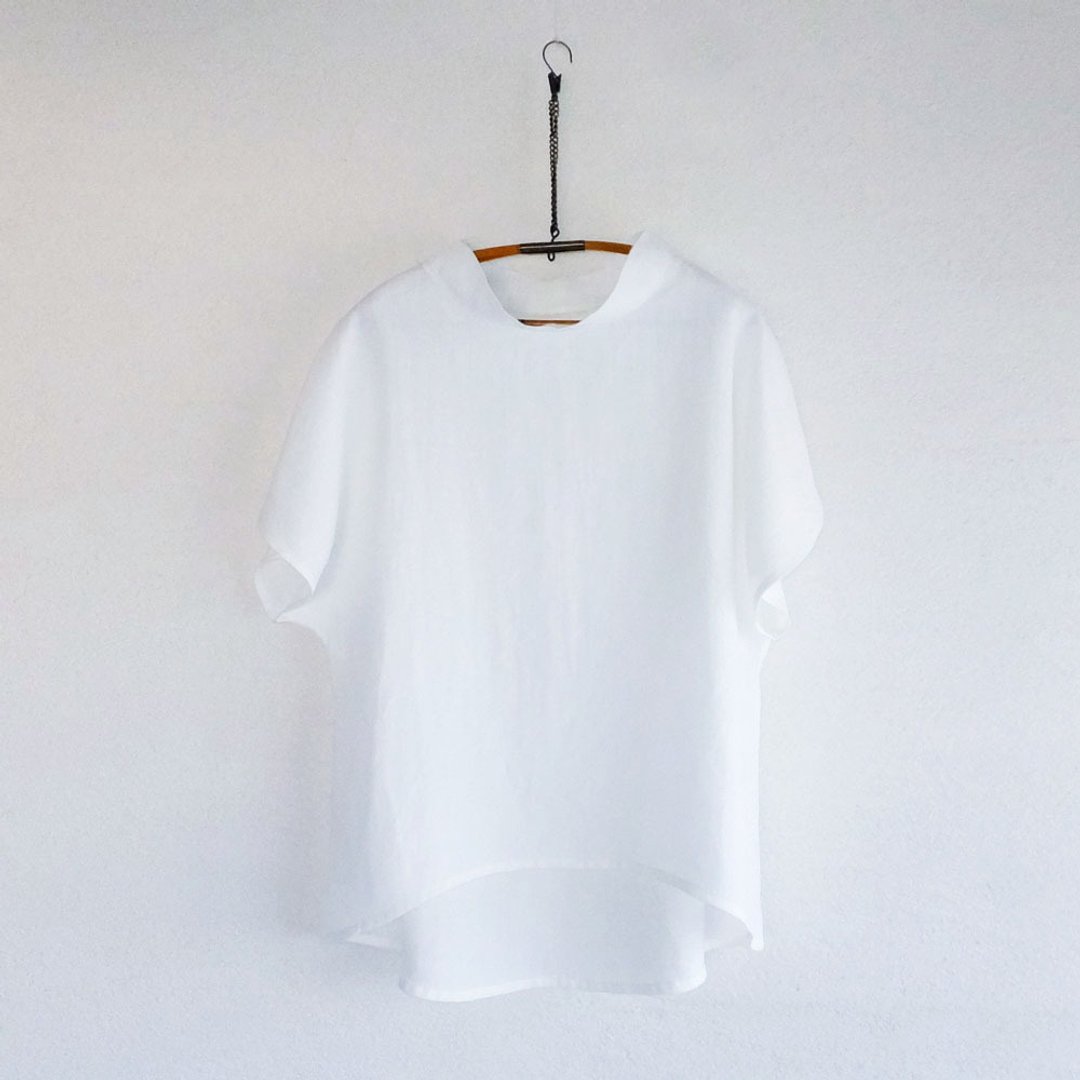 套衫的亚麻布　off white - 女装上衣 - 棉 白色