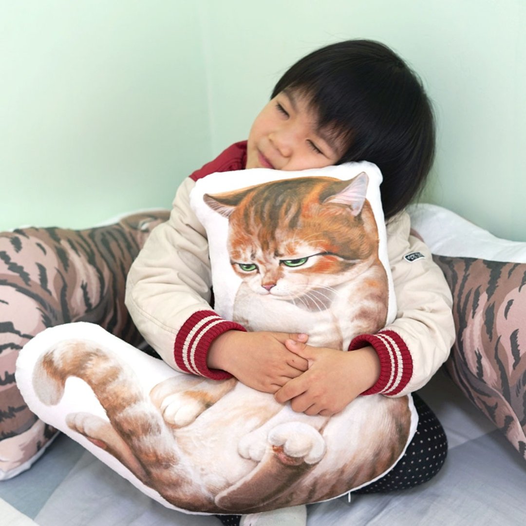 猫猫抱枕  打坐的丧猫  可怜可爱 - 枕头/抱枕 - 其他材质 
