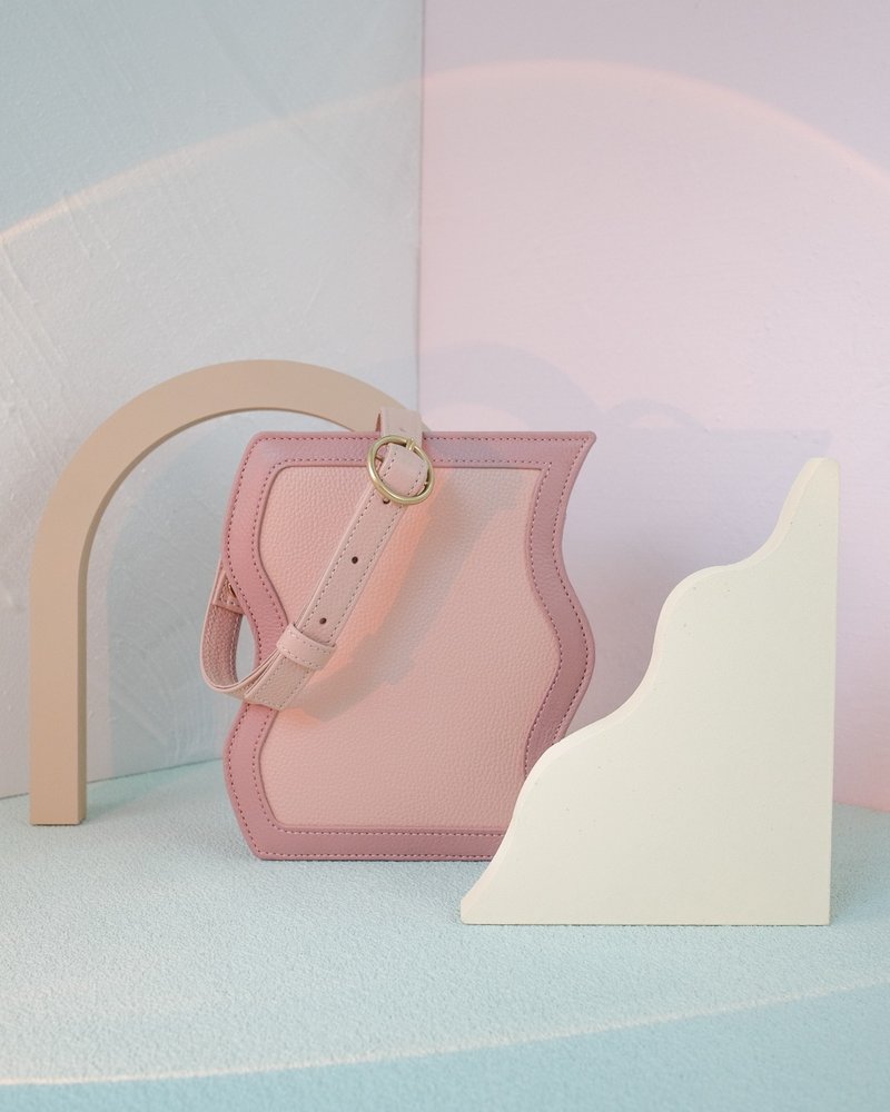 Wave Frame Medium (干燥玫瑰/浅粉红) - 侧背包/斜挎包 - 真皮 粉红色