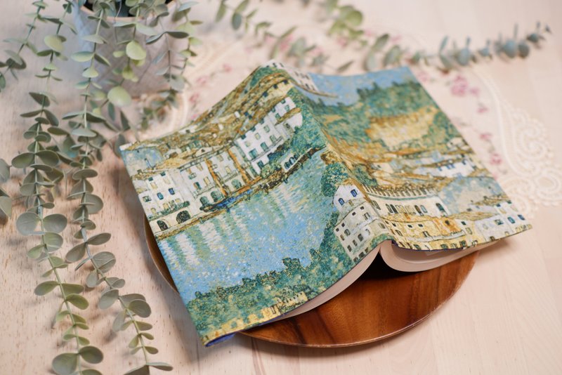 熨金加达湖手工布书衣 - 书衣/书套 - 棉．麻 绿色