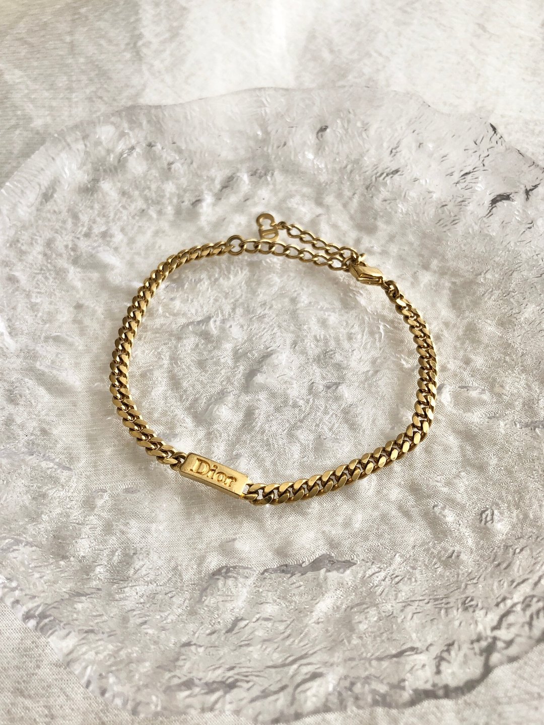 【 日本直送 名牌中古包 】Christian Dior 克里斯汀·迪奥 手链 金色 Logo vintage 古董 gmwepb - 手链/手环 - 其他材质 金色