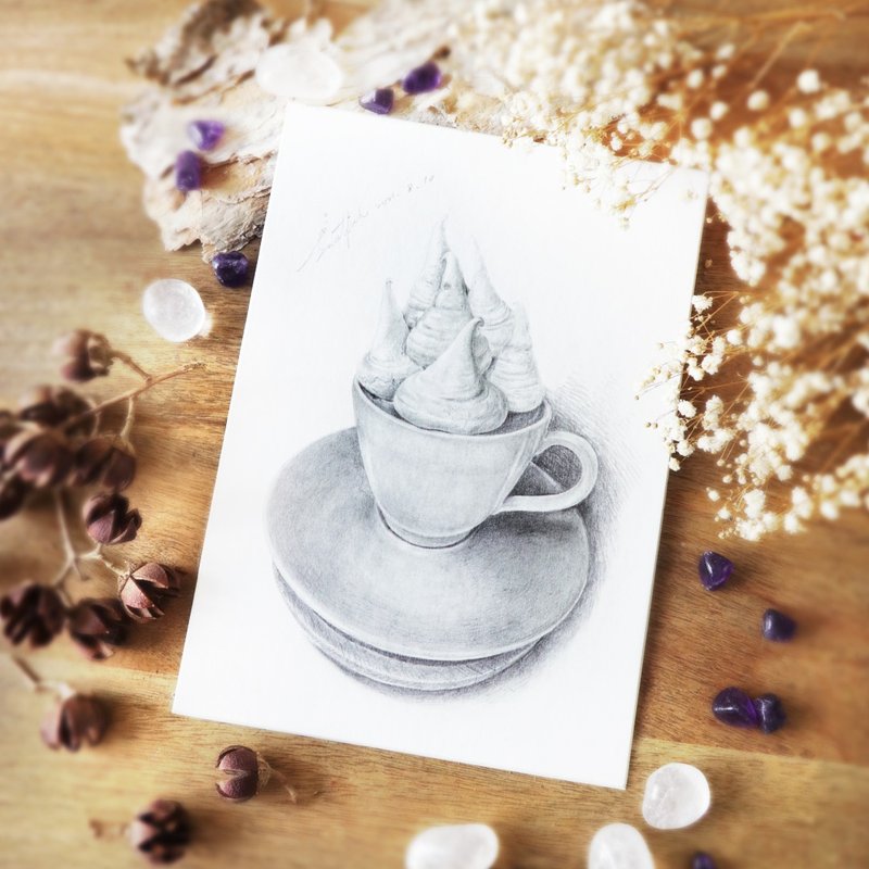 铅笔素描美食插画 / 客制化美食画 / 客制画 / 手绘美食 - 海报/装饰画/版画 - 纸 