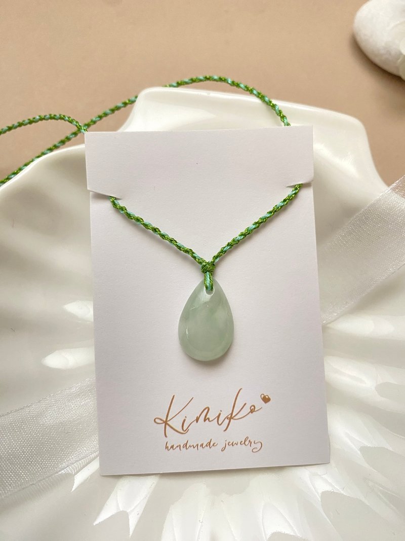 静谧之光 雾之森语系列  光感水滴编织项链 - 项链 - 树脂 绿色