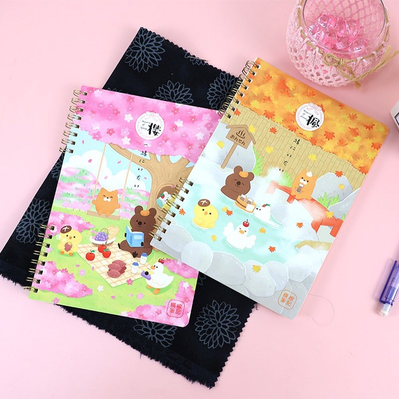 Chuyu A5/25K 两段式双线圈横线笔记/记事本/记事簿/日记本-80张 - 笔记本/手帐 - 纸 多色