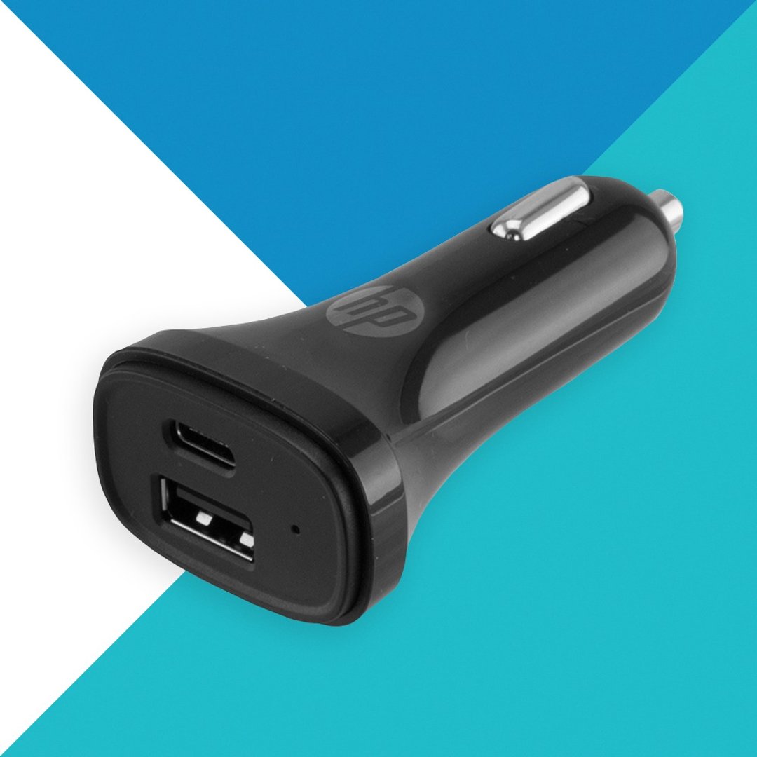 HP USB+TypeC多功能车充 HP048GBBLK0TW - 手机充电及周边 - 塑料 黑色