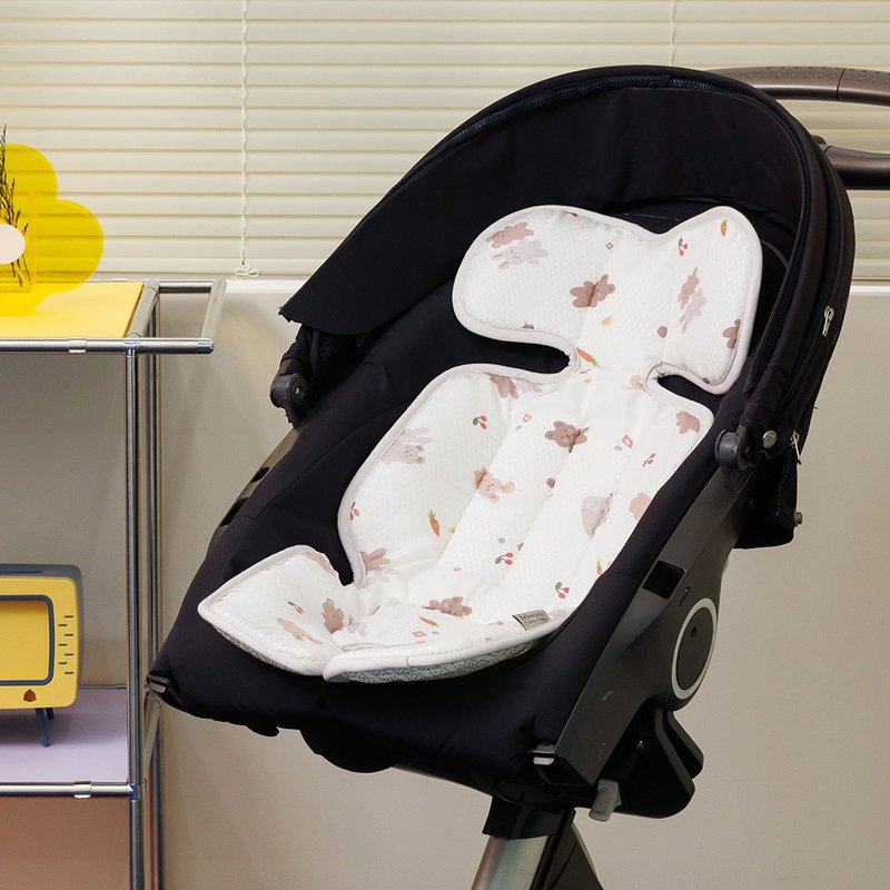 韩国 Bebenuvo 通用型透气坐垫 - 熊兔好朋友 - 婴儿车/手推车 - 其他人造纤维 