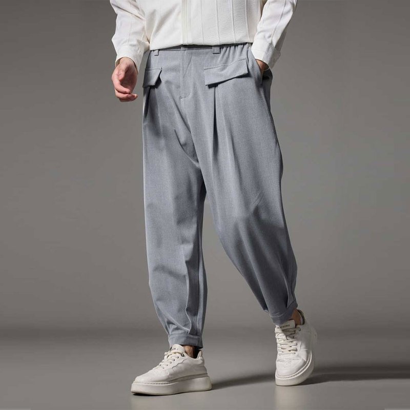 男士休闲哈伦长裤  品立春季宽松束脚裤 - 男士长裤 - 其他材质 灰色