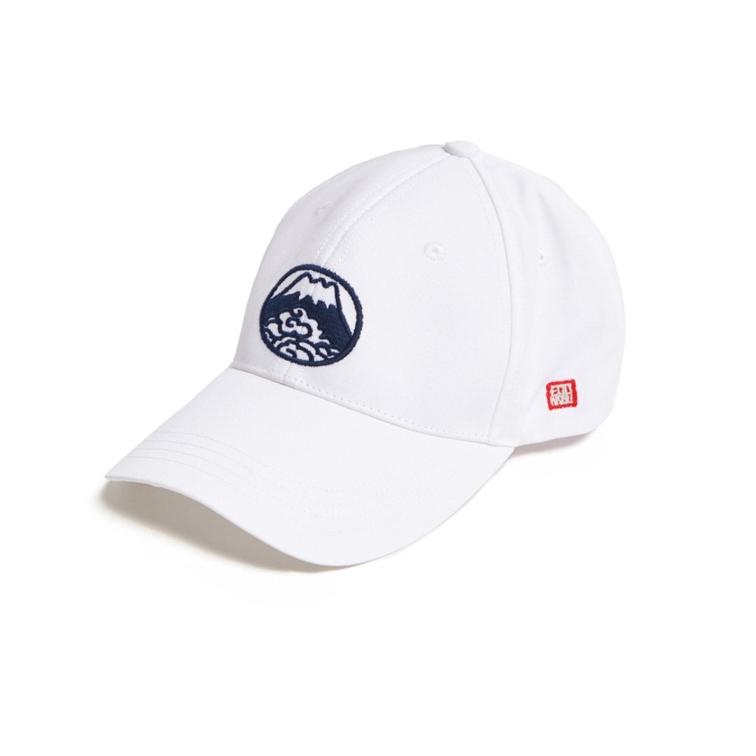 江户胜 日系 中性 刺绣印花棒球帽(白色) #帽子#配件 - 帽子 - 棉．麻 白色