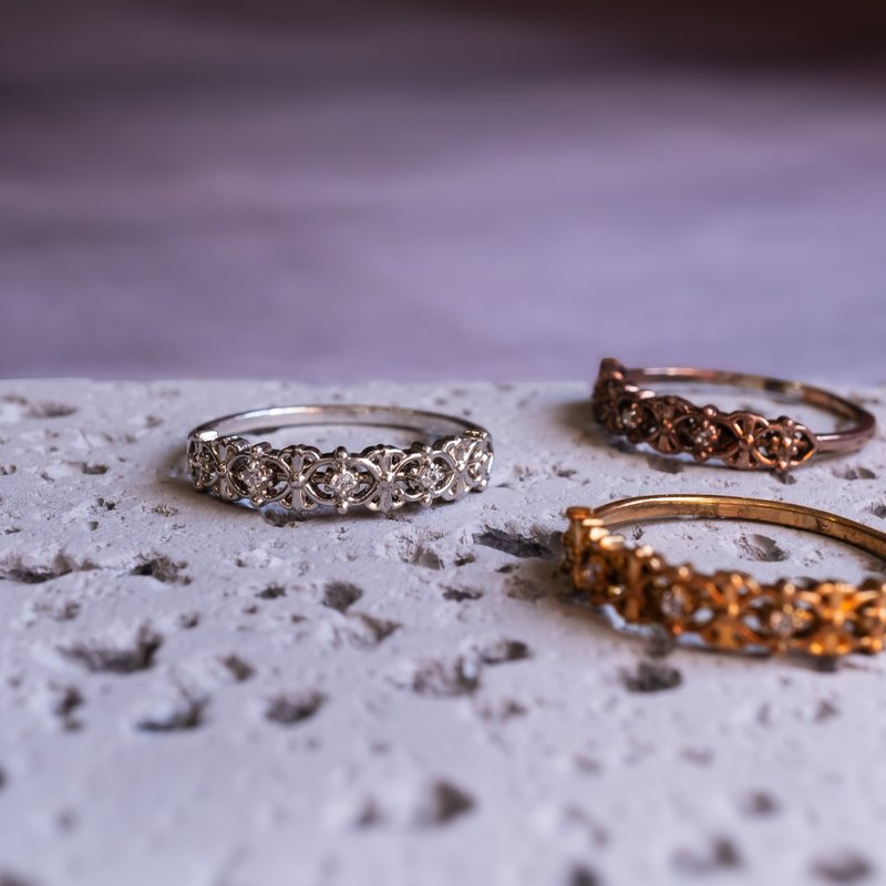 【锆石】银饰925戒指 可电镀 【订制商品】S-067 - 戒指 - 其他金属 银色