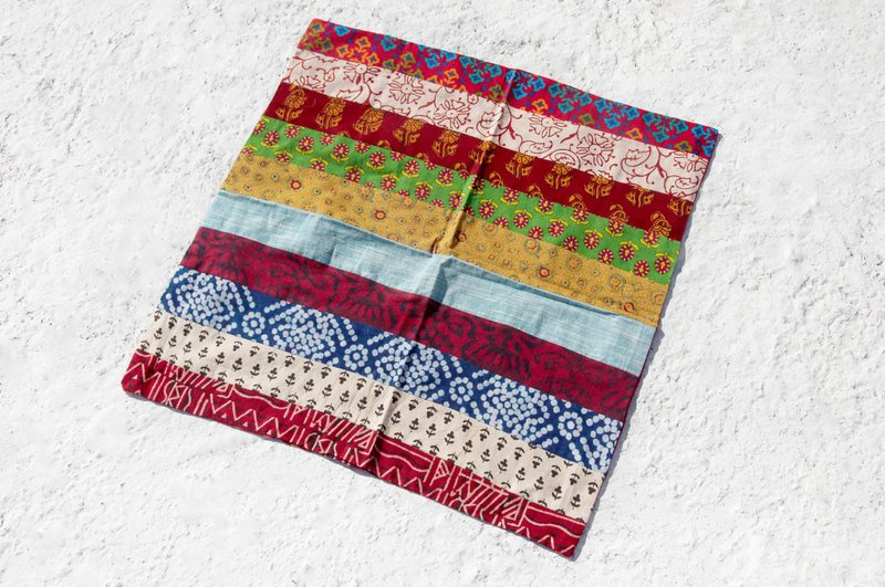 限量一件 手工方巾 / 拼布方巾 / 印花方巾 / 棉布方巾 - 行走于鲜艳民族图腾 - 丝巾 - 棉．麻 多色