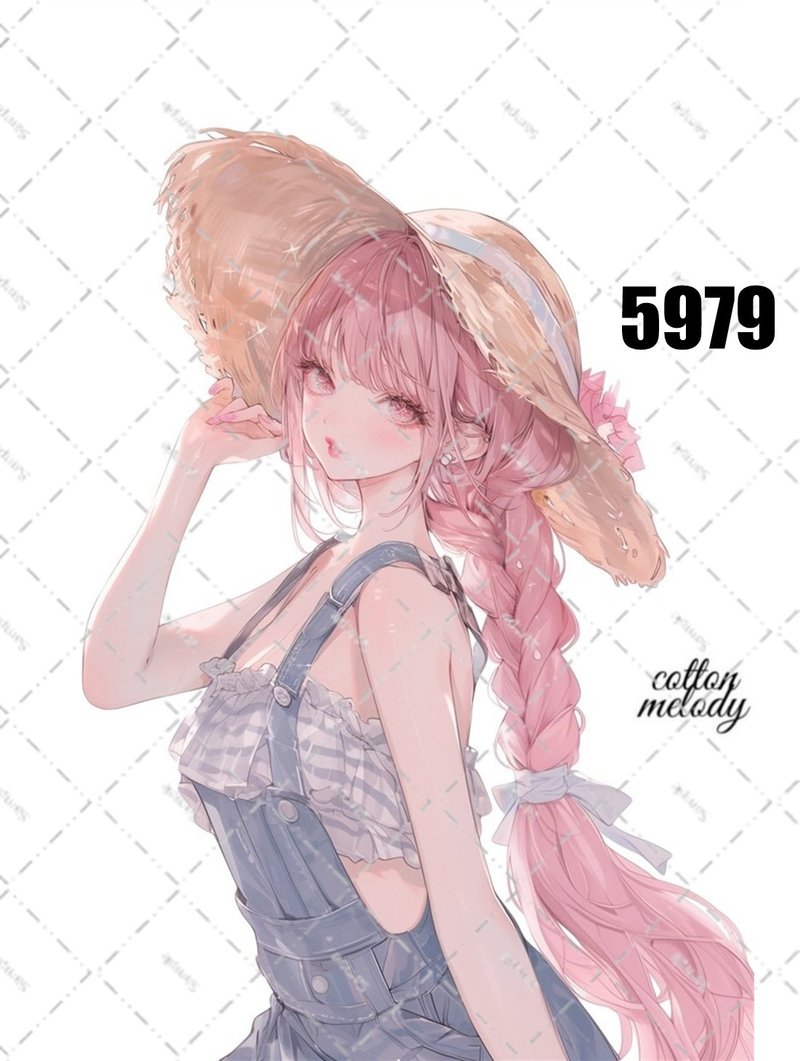 original sticker no.5979 人物贴纸 原创贴纸 人像贴纸 女孩贴纸 原创人物贴纸 - 贴纸 - 纸 