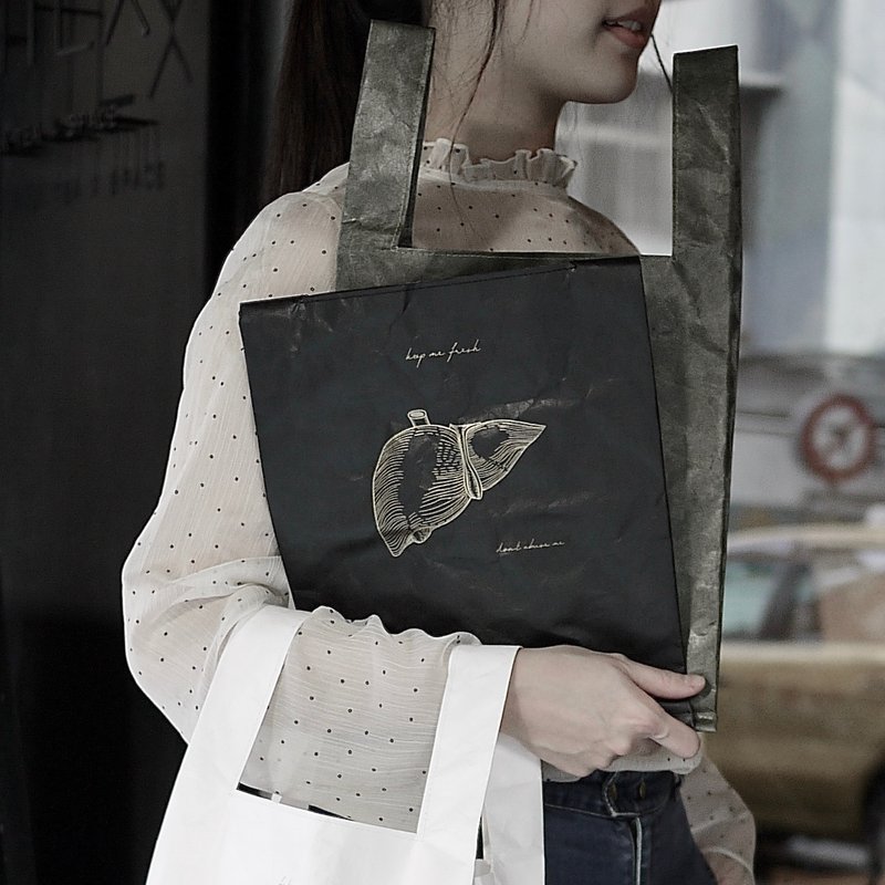 肝袋 keep me fresh - don't abuse me - 手提包/手提袋 - 其他材质 黑色