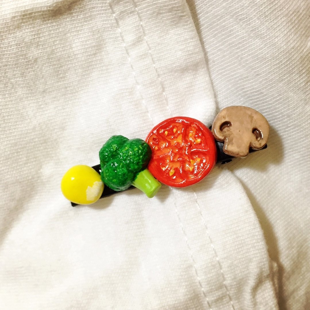 不挑食系列蔬菜发夹   ((满600随机送神秘小礼物)) - 发饰 - 粘土 多色