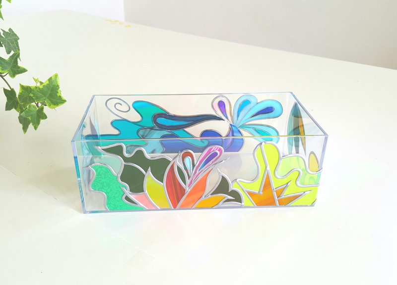 Order Ryukyu Island2   Glassart made Tissue case. - 纸巾盒 - 压克力 多色