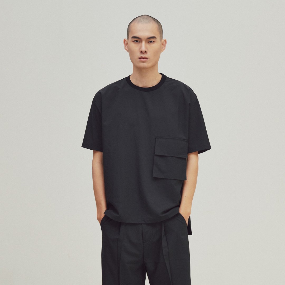 DYCTEAM - EVOLVE(D) - Four way stretch elbow-length pocket t - 中性连帽卫衣/T 恤 - 其他材质 黑色