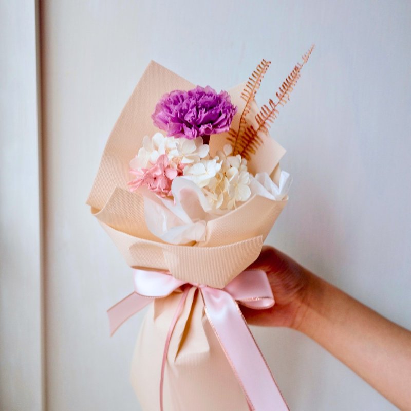 永生花康乃馨花束  生日 l 周年 l 母亲节 l 庆祝 l 紫色系 - 干燥花/捧花 - 其他材质 