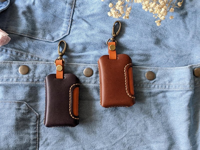 真皮 手缝 Volvo 感应式 汽车钥匙套 - 钥匙链/钥匙包 - 真皮 多色