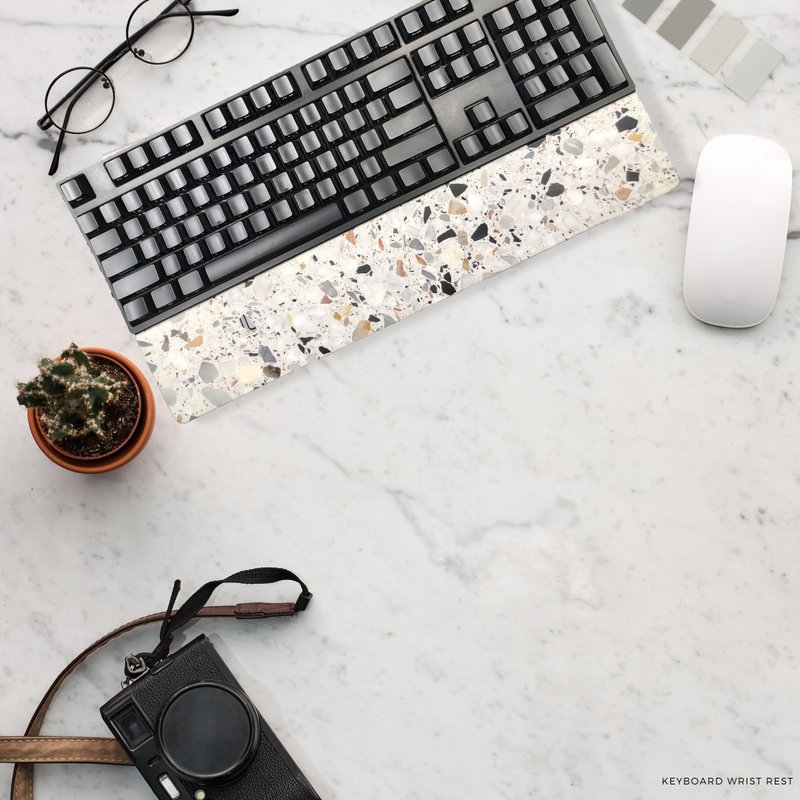 意大利水磨石--大斜面版-天然石材键盘手托 - 鼠标垫 - 石头 