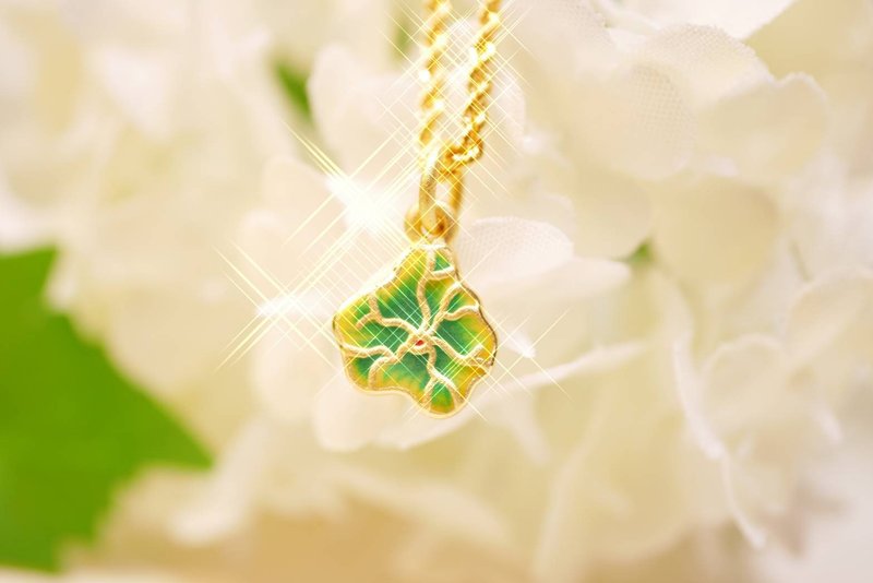 事业有成-硬金工艺-吊坠 - 项链 - 24k 金 金色