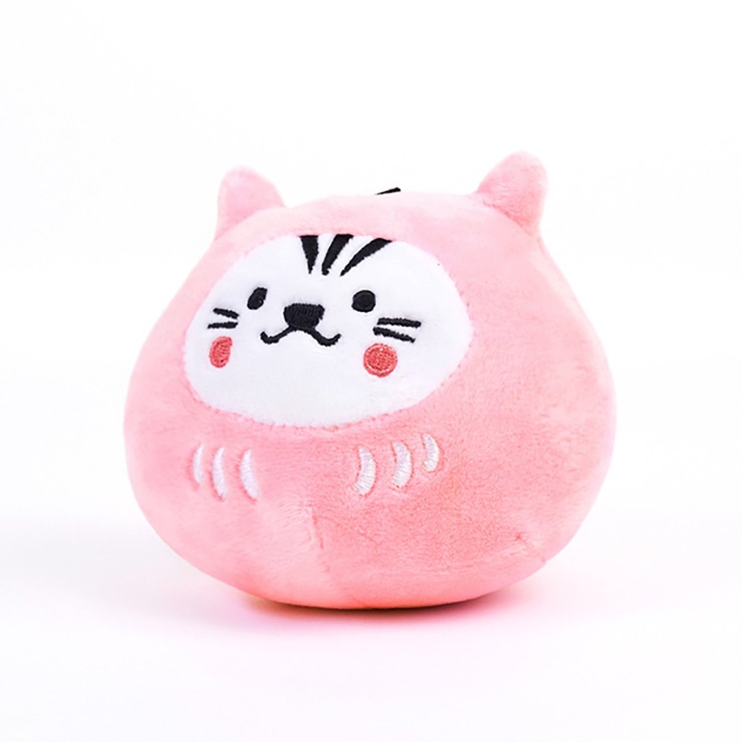 祈福达摩猫草球－限定(春樱粉) 吉豆猫 猫草 猫薄荷 木天蓼 - 玩具 - 棉 粉红色