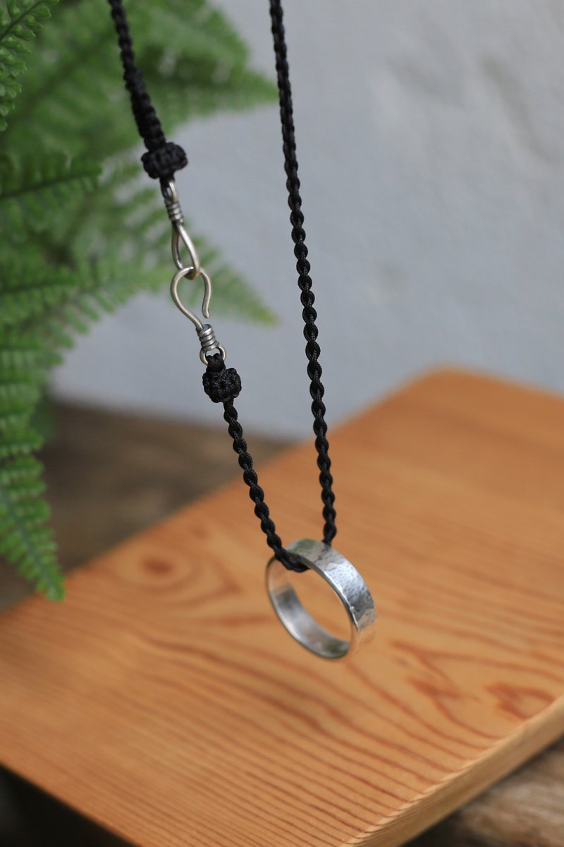 壹染指原创手工 | 999纯银戒指 | 编绳项链 - 戒指 - 纯银 