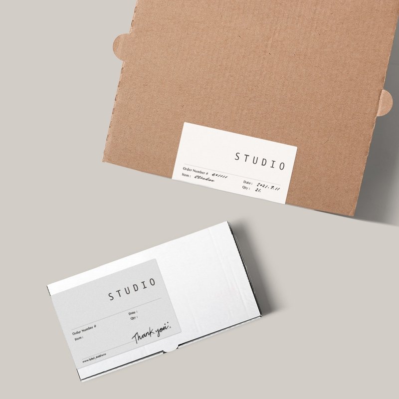 | 定制化品牌贴纸 | 大尺寸出货贴纸、可书写封口贴纸 - 贴纸 - 纸 白色