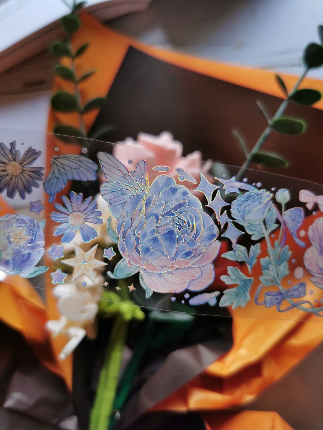 凝霜 花朵 PET 纸胶带 10米卷 手帐拼贴 咕卡装饰 Kuma熊口组 - 纸胶带 - 其他材质 多色