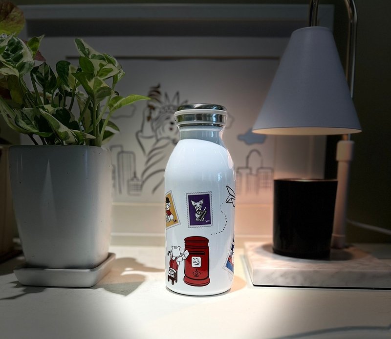 Q Family-邮票-牛奶罐保温瓶 - 保温瓶/保温杯 - 不锈钢 白色