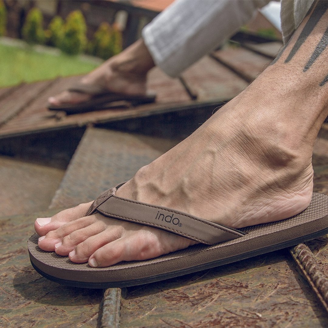 indosole 环保拖鞋 大地棕 男 - 拖鞋 - 环保材料 咖啡色