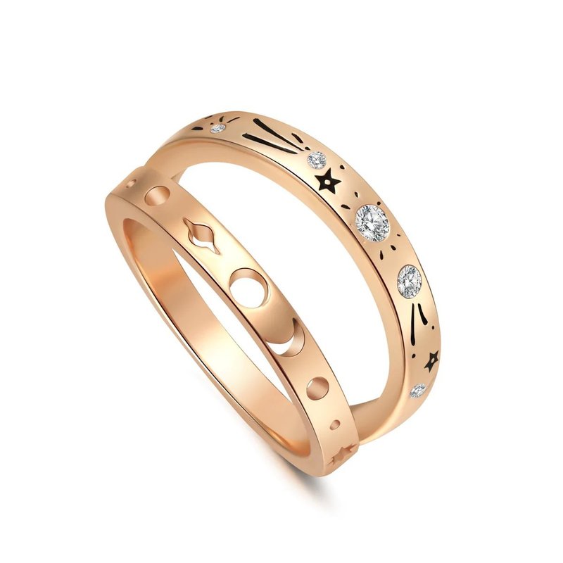 Travel the universe ring纯银镀18K金戒指 - 戒指 - 纯银 金色