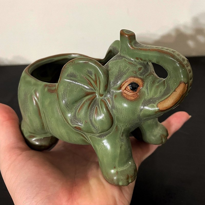 【猫宅】法式动物花园 绿色装饰 多肉植物 室内观叶 陶瓷造型花盆 - 花瓶/陶器 - 陶 