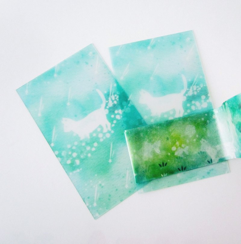 ‘猫薄荷绿’分装片 - 纸胶带 - 塑料 绿色