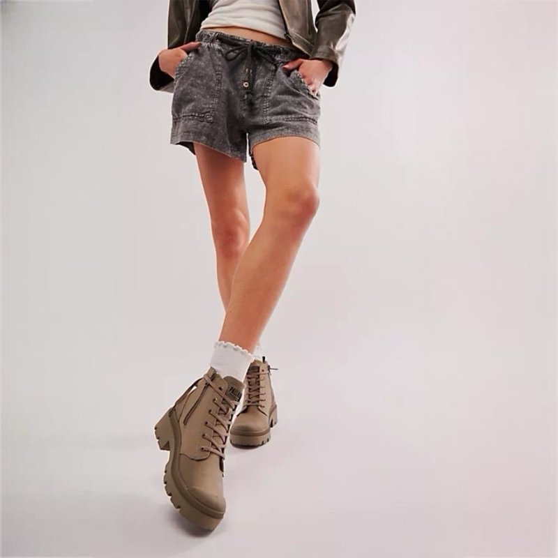 PALLADIUM PALLABASE TWILL 经典拉链帆布美腿靴 96907-308 - 女款短靴 - 其他材质 多色