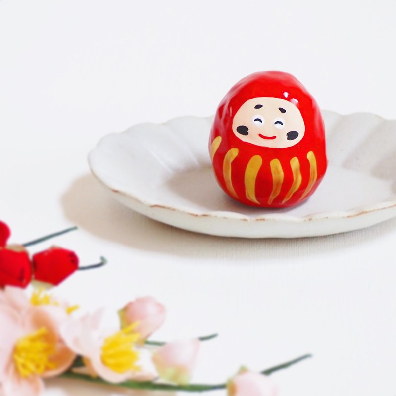 Papier-mache Daruma Nikkori - 摆饰 - 纸 红色