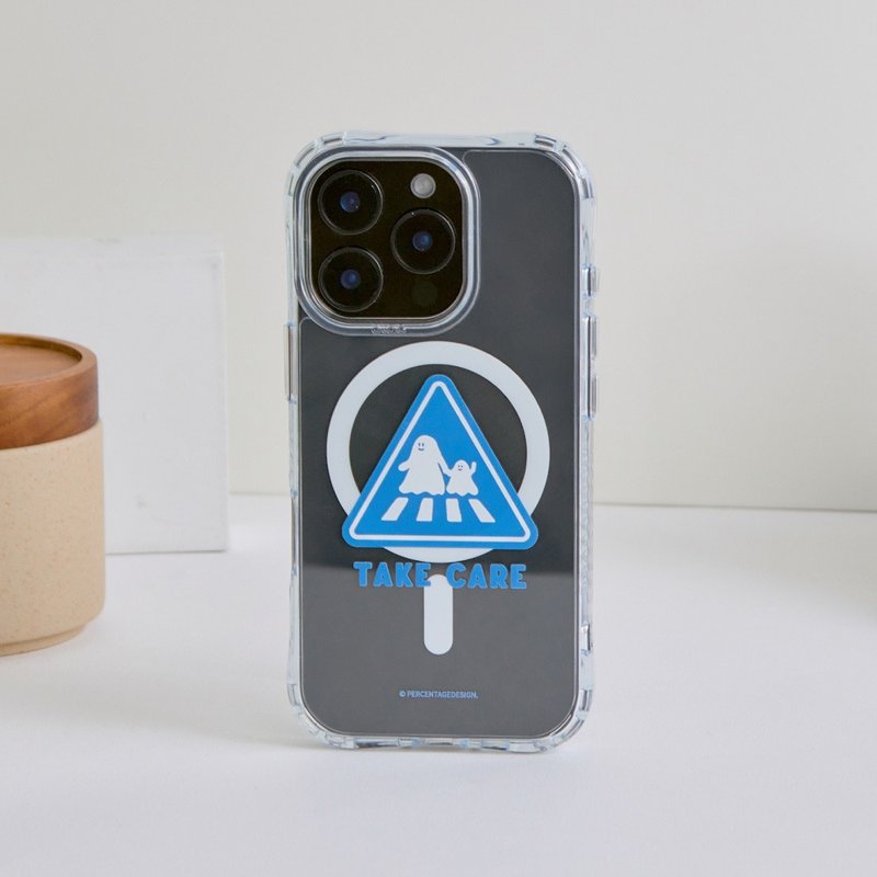 Percentage注意行人抗黄防摔MagSafe iPhone手机壳 - 手机壳/手机套 - 塑料 透明