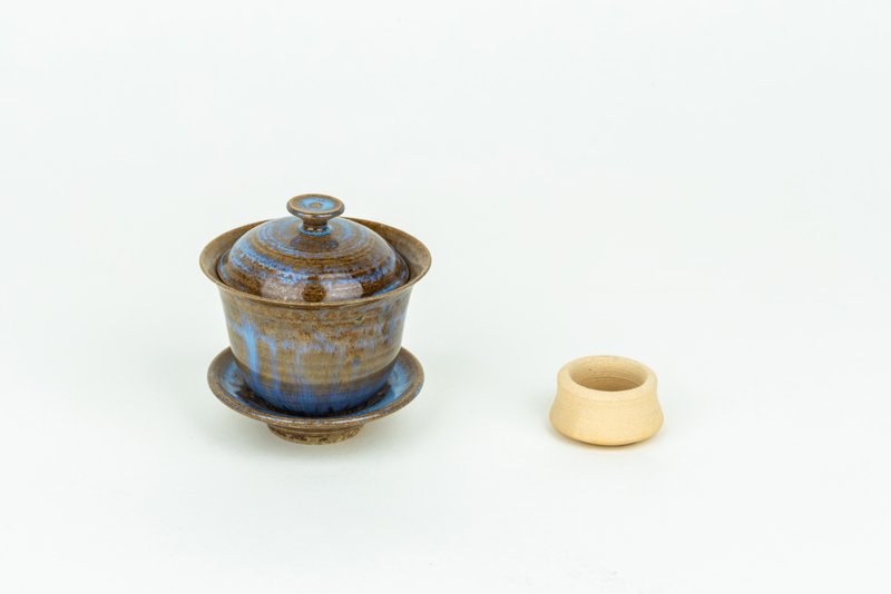 小盖碗-蓝瀑 - 茶具/茶杯 - 陶 蓝色