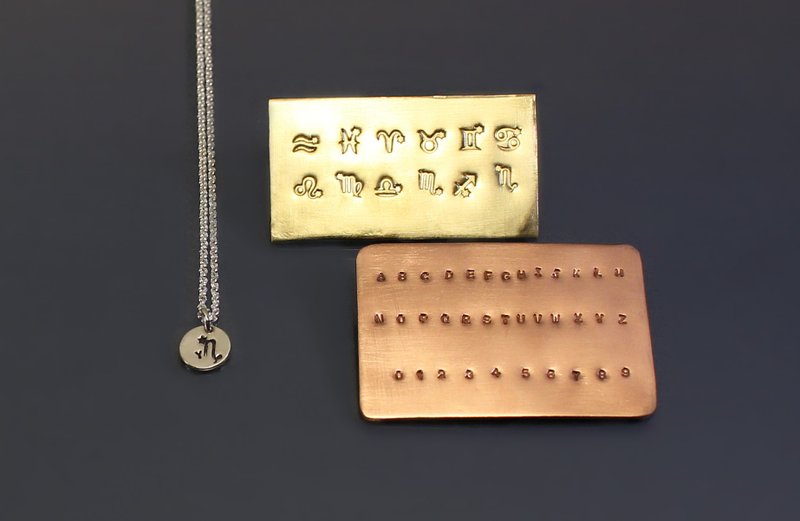 刻印系列-12星座925银项链 - 项链 - 纯银 红色