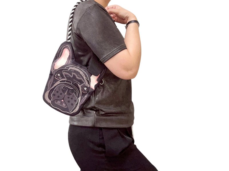 限量现货 原创合作款 宠物单肩包 法斗犬狗脸包 - 手提包/手提袋 - 其他材质 