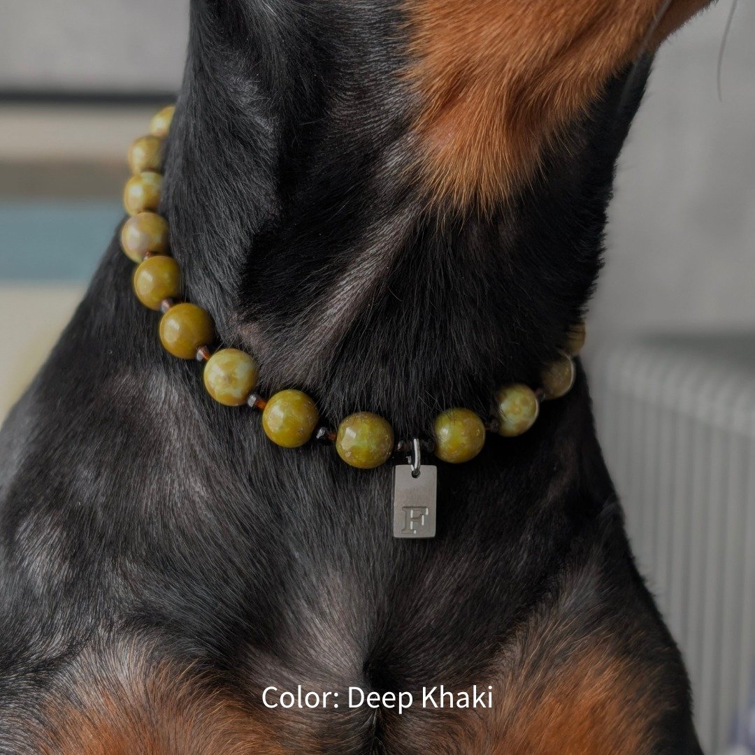 Czech Beads Necklace -深卡其色- - 衣/帽 - 塑料 绿色