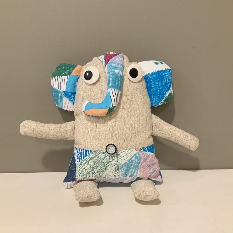 呆萌大象—敲可爱疗愈布娃/布偶/玩偶 - 玩偶/公仔 - 棉．麻 