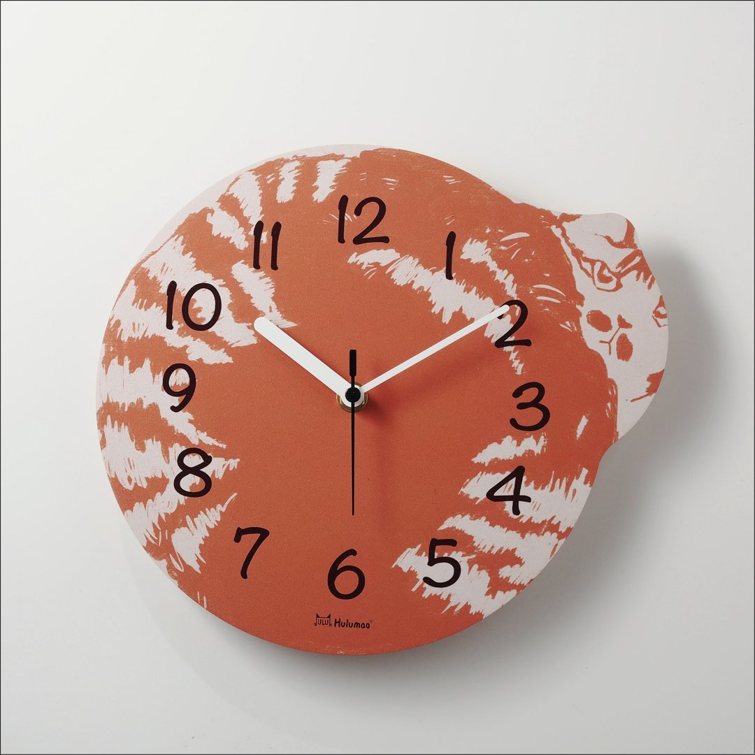 Hulumao毛球猫时钟- 橘汁太郎 - 时钟/闹钟 - 木头 