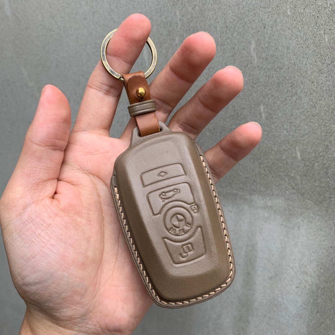 BMW Buttero 长版 钥匙皮套 M2 M3 M5 x5 x6 X7 X8 i3 i4 i8 ix - 钥匙链/钥匙包 - 真皮 蓝色