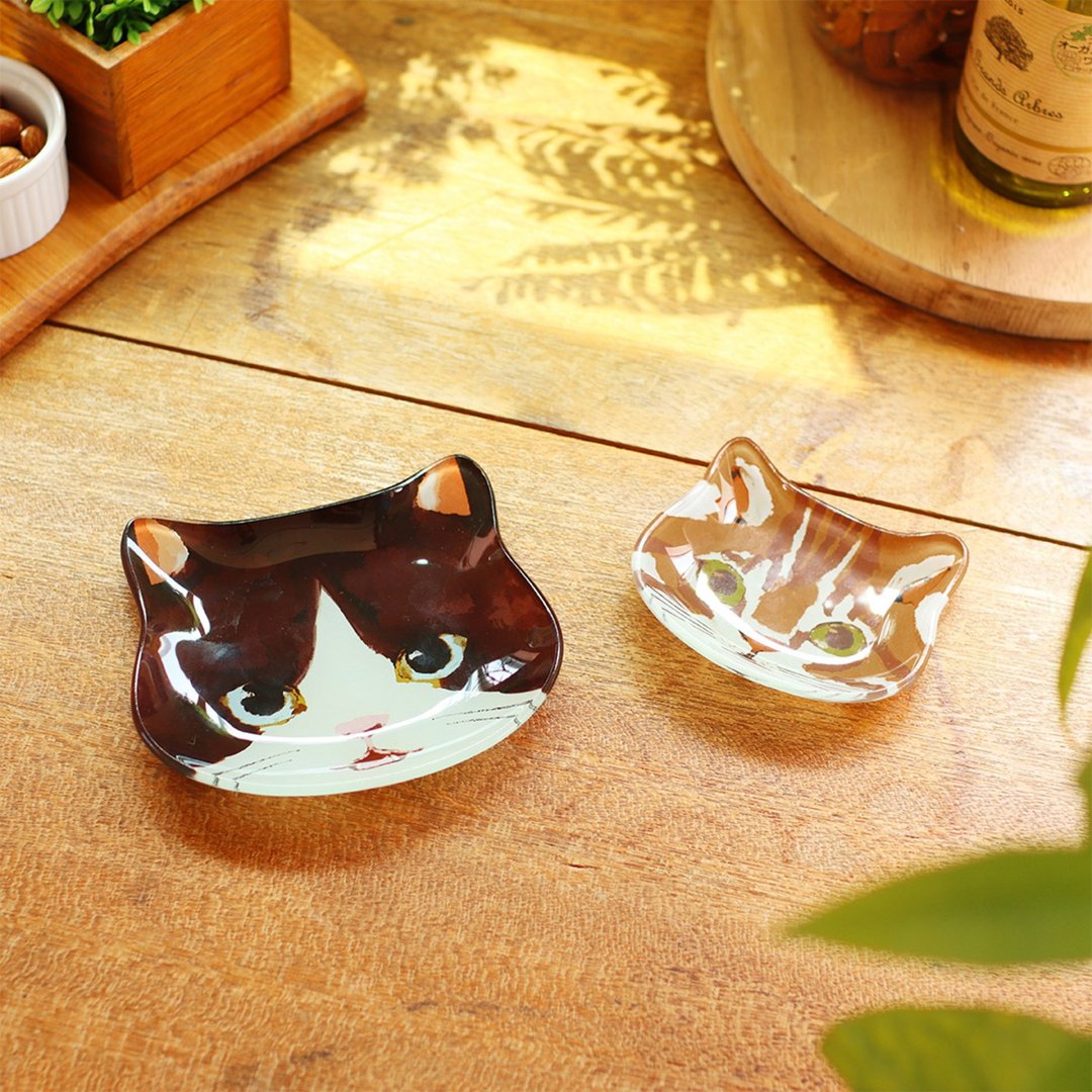 SaibabaEthnique【人气预购】玻璃迷你盘猫咪款 (4 色)13426-9420 - 盘子/餐盘/盘架 - 玻璃 