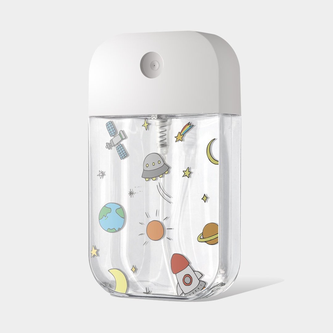 宇宙 火箭 飞碟 星球 酒精瓶 防疫 卡片式喷瓶 PU087 - 收纳用品 - 塑料 卡其色