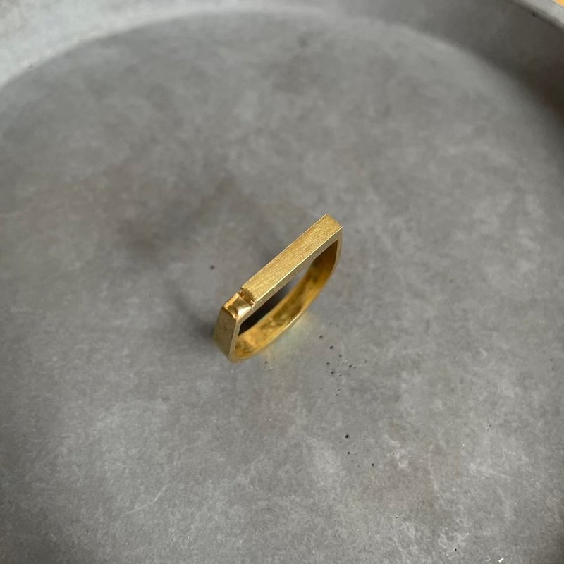 【Variety】D型黄铜造型戒指 -5 - 戒指 - 铜/黄铜 