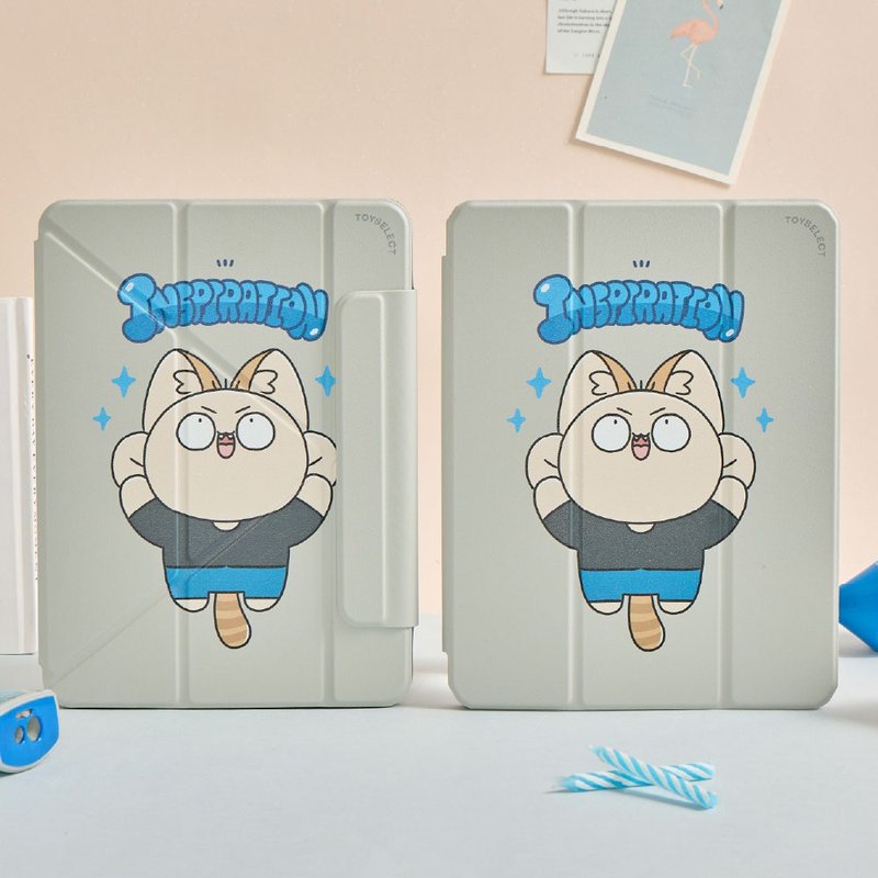 阿啾小剧场阿啾喵喵强悍磁吸 iPad 三折/Y 折保护壳 - 平板/电脑保护壳 - 塑料 多色