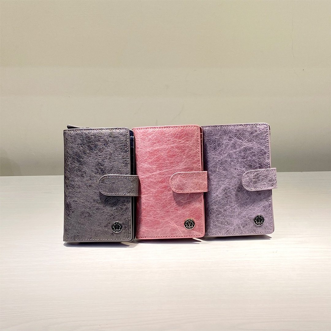 SWEETBURDEN 蚕丝牛皮-中夹 真牛皮 手作 - 皮夹/钱包 - 真皮 灰色