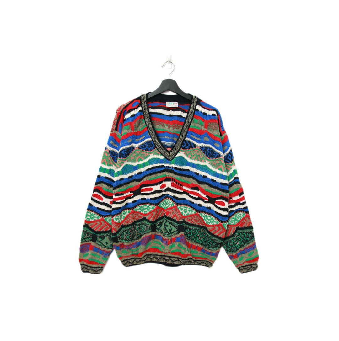 Back to Green-复古毛衣 COOGI 缤纷交织 ws-34 vintage sweater - 男装针织衫/毛衣 - 羊毛 