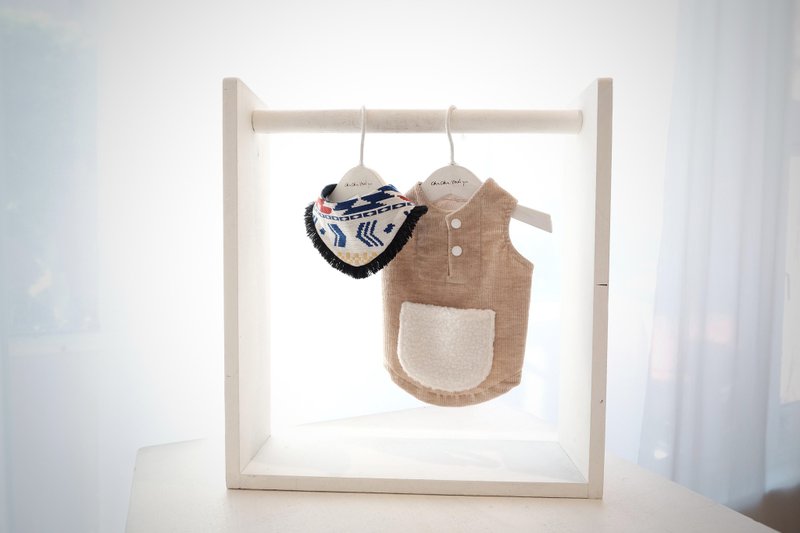 | chacha.metyou / 流苏图腾牛仔双面领巾 / 狗狗喵喵毛小孩 | - 衣/帽 - 棉．麻 白色